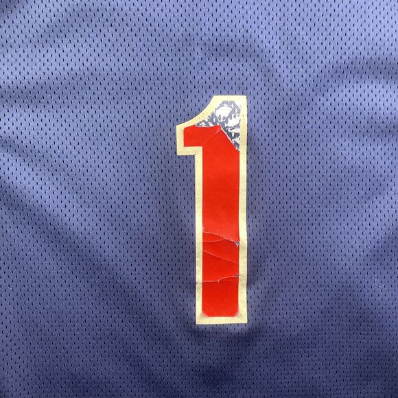 Vintage Atlanta Braves Jersey Mens Extra Large Blue Majestic Mesh USA Made 90s - Picture 11 of 11